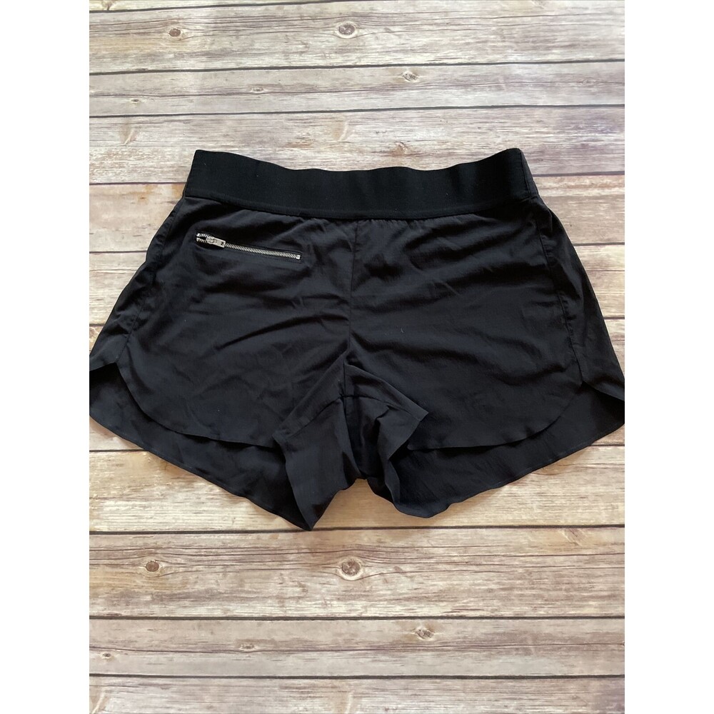 Athleta Womens Shorts 6 Black Nylon Blend Stretch Waist Casual Bottoms
